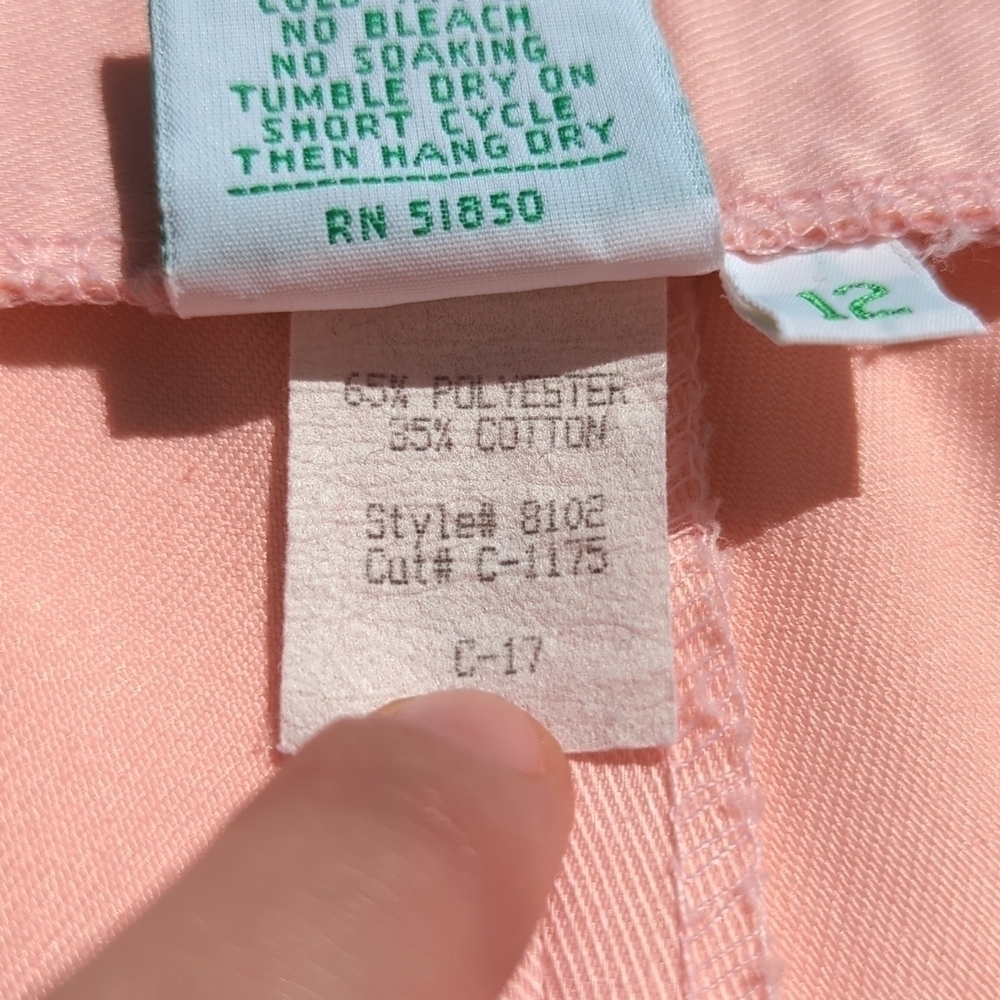 Lily's of Beverly Hills 90's Vintage Pleated High Waist Wide Leg Shorts Pink 12 - Picture 5 of 13